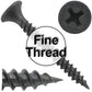 Gray Phosphate Fine Thread Drywall Screws-  Gypsum board, Sheetrock, Plasterboard Screws. Use for all purpose wood screws.