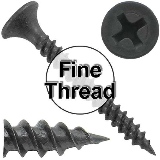 Gray Phosphate Fine Thread Drywall Screws-  Gypsum board, Sheetrock, Plasterboard Screws. Use for all purpose wood screws.