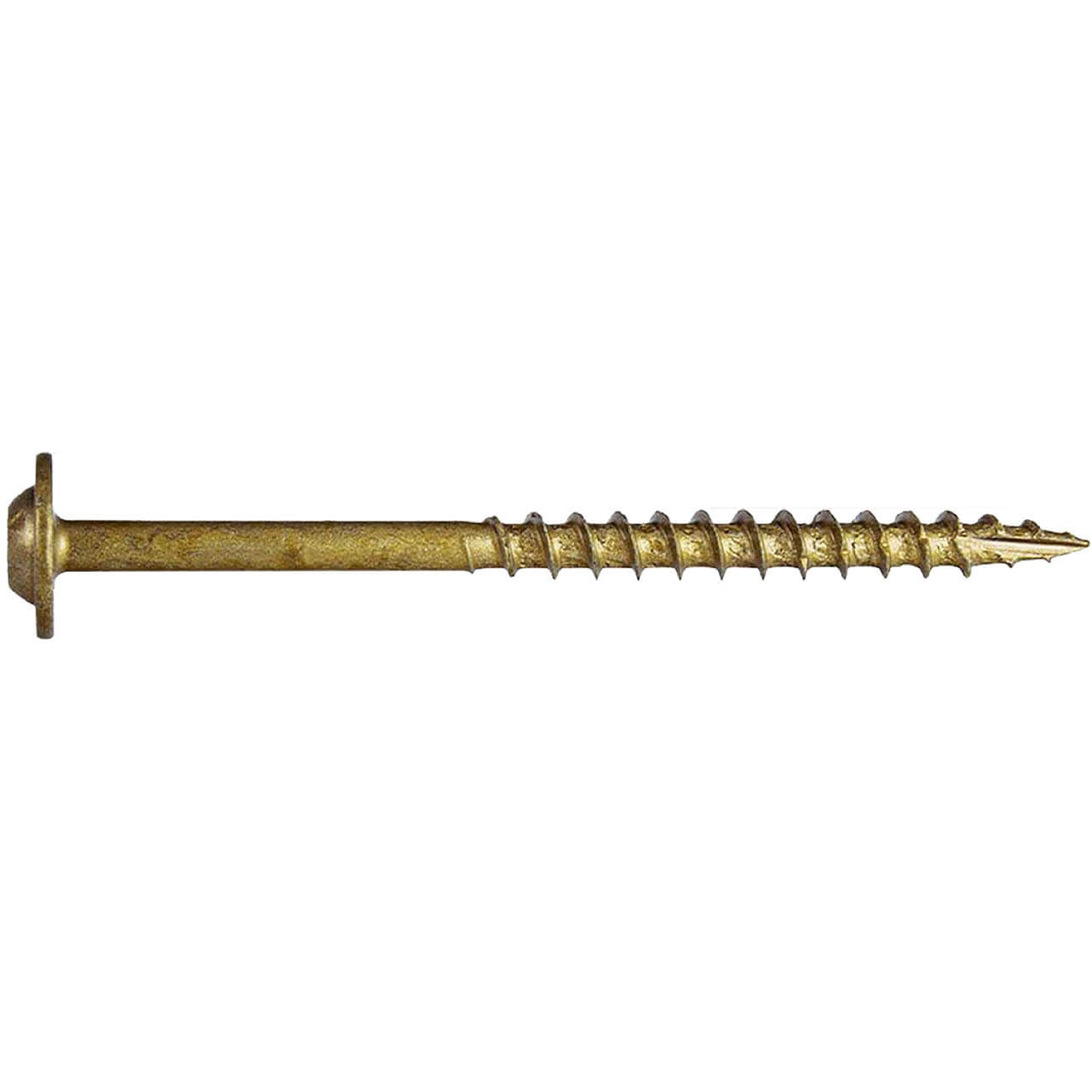 7 x 2-1/2" Bronze Star Multipurpose Exterior Coated Modified Truss Head Cabinet Wood Screw, Torx Drive (OVERSTOCK)