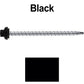 10 X 3" Zinc Aluminum Cap MINI-DRILLER Roofing Screws HI-LO THREAD Zinc Plated Carbon Steel Shank - EPDM Washer - Colored head