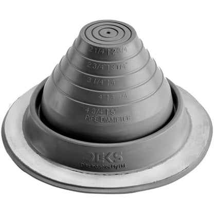 Dektite GRAY Round HIGH TEMPERATURE Silicone Flexible Pipe Flashing Dektite: Metal Roof Jack Pipe Boot - Metal Roofing Pipe Flashing