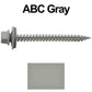 #9 x 2" Stainless Steel Metal Roofing Screws - Hex Washer Head - Self-Piercing (SP) tip metal to wood. EPDM washer. Colored head.