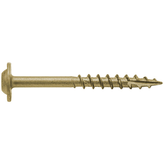 7x1-5/8" Bronze Star Multipurpose Exterior Coated Modified Truss Head Cabinet Wood Screw, Torx Drive - (OVERSTOCK)