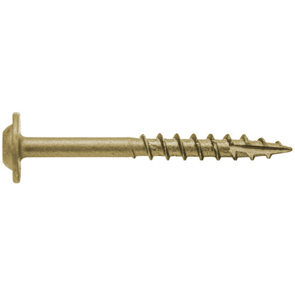 7x1-1/4" Bronze Star Multipurpose Exterior Coated Modified Truss Head Cabinet Wood Screw, Torx Drive (OVERSTOCK)