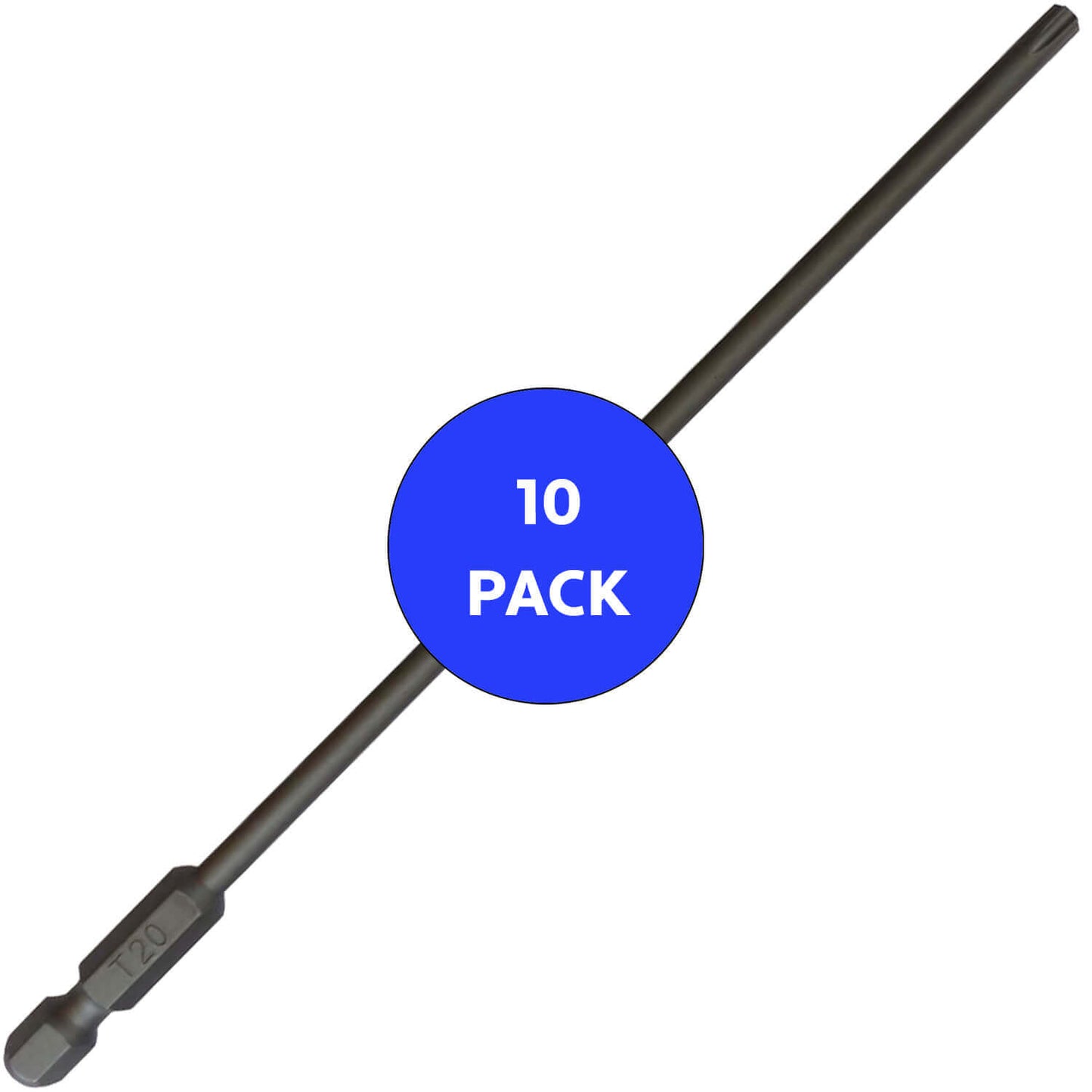 T20 (T-20) Torx/Star Driver Bit - Color Coded Torx/Star Drive Quick Change Shank Bit for Screws and Fasteners Requiring T20 (T-20)