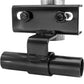 BLACK 1-5/8" Track Rail to 1-5/8" and 1-7/8" Fence Post Rolling Gate Track Bracket - PRESSED STEEL - POWDER COATED