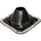 BLACK SQUARE BASE COMBO PIPE FLASHING BOOT:  EPDM Square Base Flexible Pipe Flashing