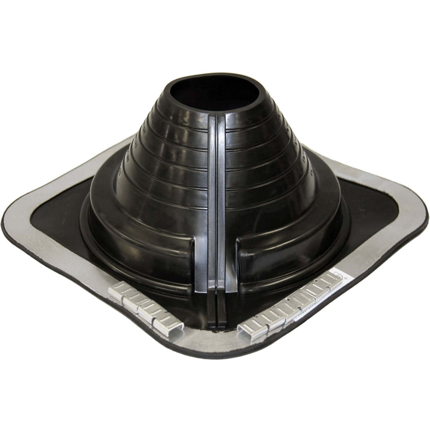 BLACK SQUARE BASE COMBO PIPE FLASHING BOOT:  EPDM Square Base Flexible Pipe Flashing