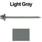#9 x 3" Stainless Steel Metal Roofing Screws - Hex Washer Head - Self starting/self tapping - EPDM washer. Colored head.