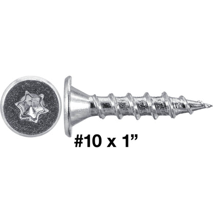 #10  Low Profile Pancake Head Roofing Screws - Wood to Metal - For Standing Seam Roofs - Zinc Plated