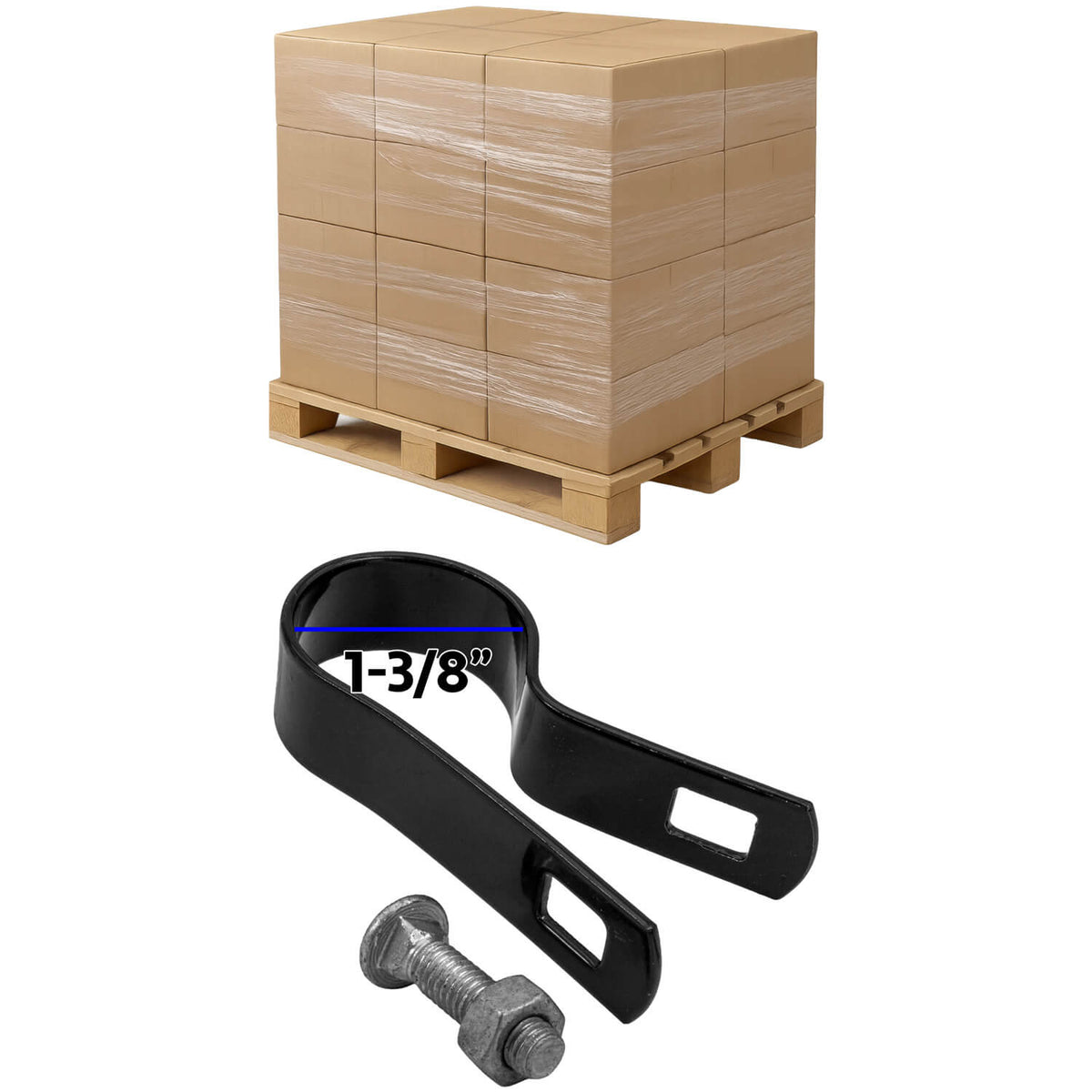 Tension Bands for Chain Link Fence -  BLACK Powder Coated Chain Link Tension Band