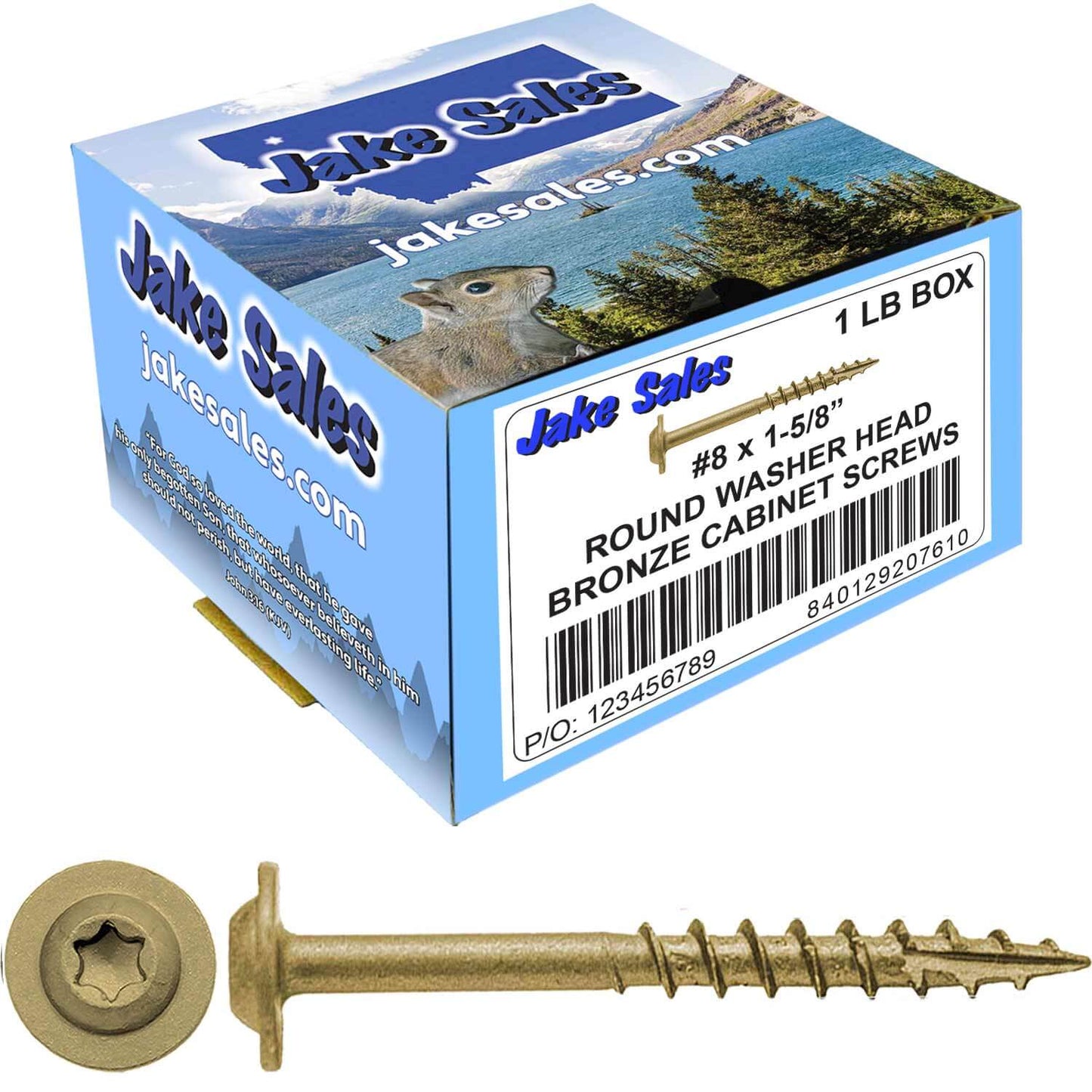 #8 Bronze Star Exterior Coated Modified Truss Head Cabinet Wood Screw Torx/Star Drive Head - Multipurpose Exterior Coated Torx/Star Drive Wood Screws