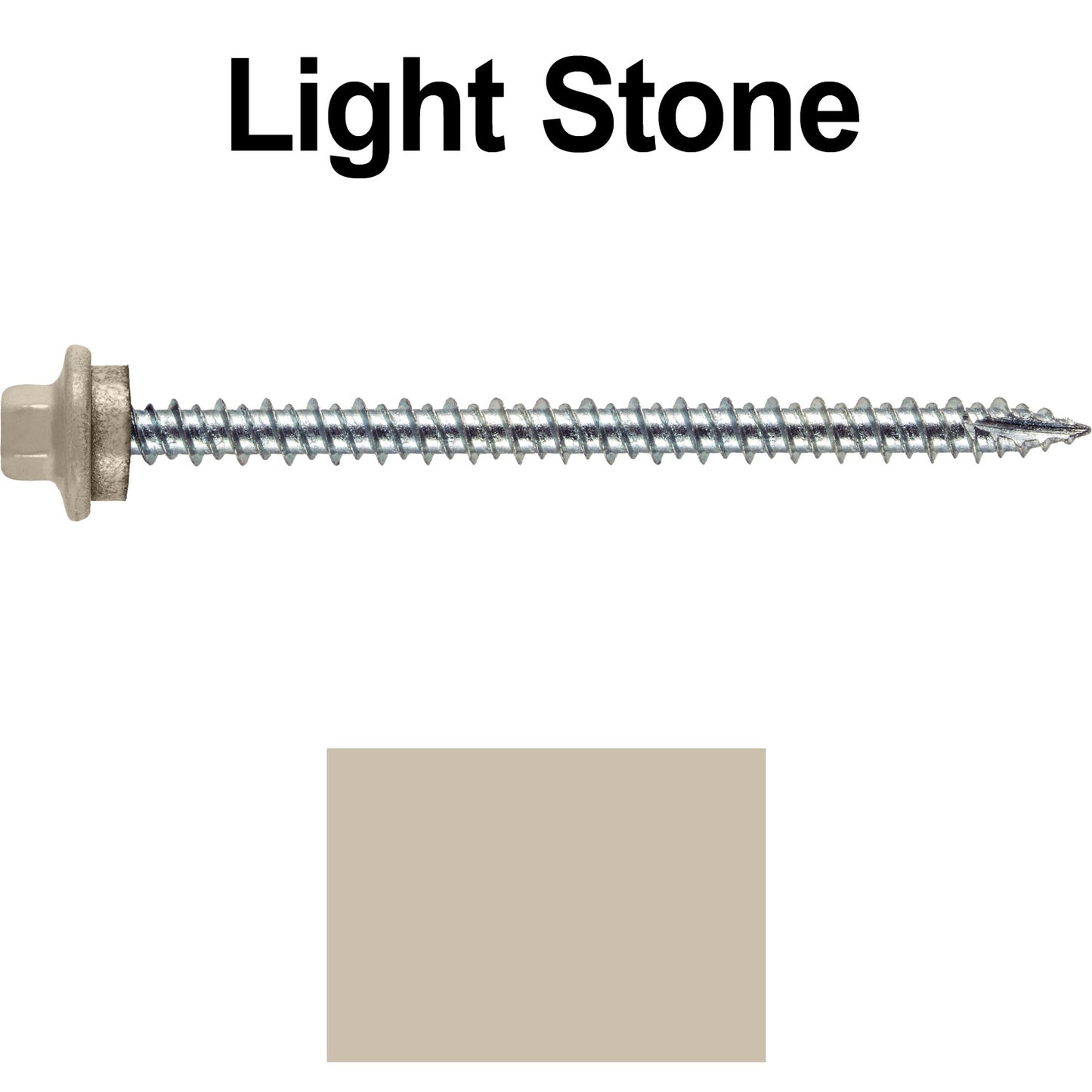10 x 3” - STAINLESS HEX / ZINC Sheet Metal Roof Screw. Self starting metal to wood siding screws. EPDM washer. Colored head.