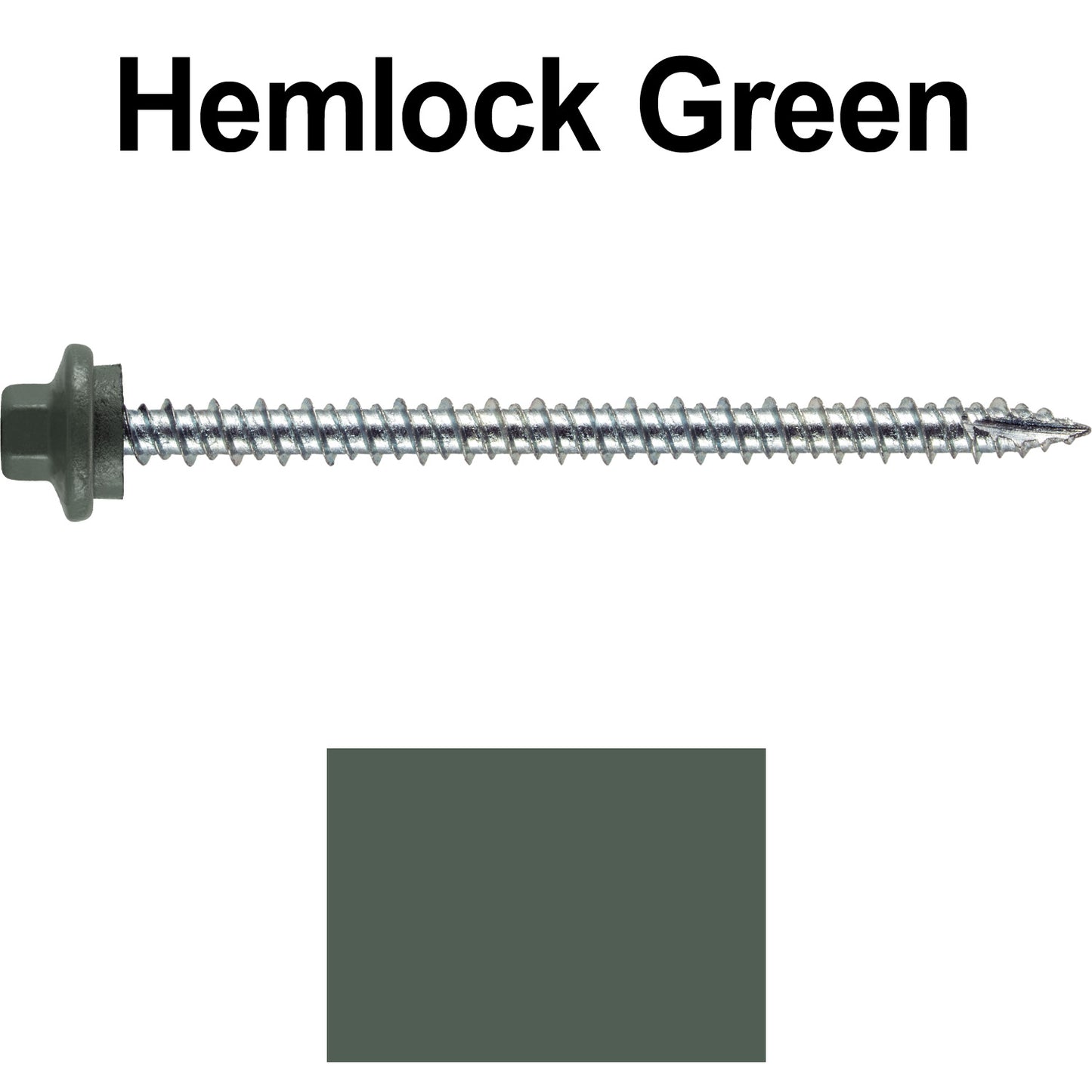10 x 3” - STAINLESS HEX / ZINC Sheet Metal Roof Screw. Self starting metal to wood siding screws. EPDM washer. Colored head.
