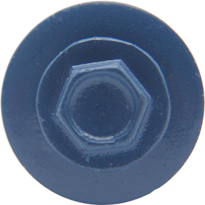 #10 X 1" HI-LO Zinc Aluminum Cap Metal Roofing Screws - Hex Washer Head - Self starting/self tapping - EPDM washer. Colored head.