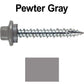 10 x 1-1/2" - STAINLESS HEX / ZINC Sheet Metal Roof Screw. Self starting metal to wood siding screws. EPDM washer. Colored head.