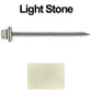 #9 x 3" Stainless Steel Metal Roofing Screws - Hex Washer Head - Self starting/self tapping - EPDM washer. Colored head.