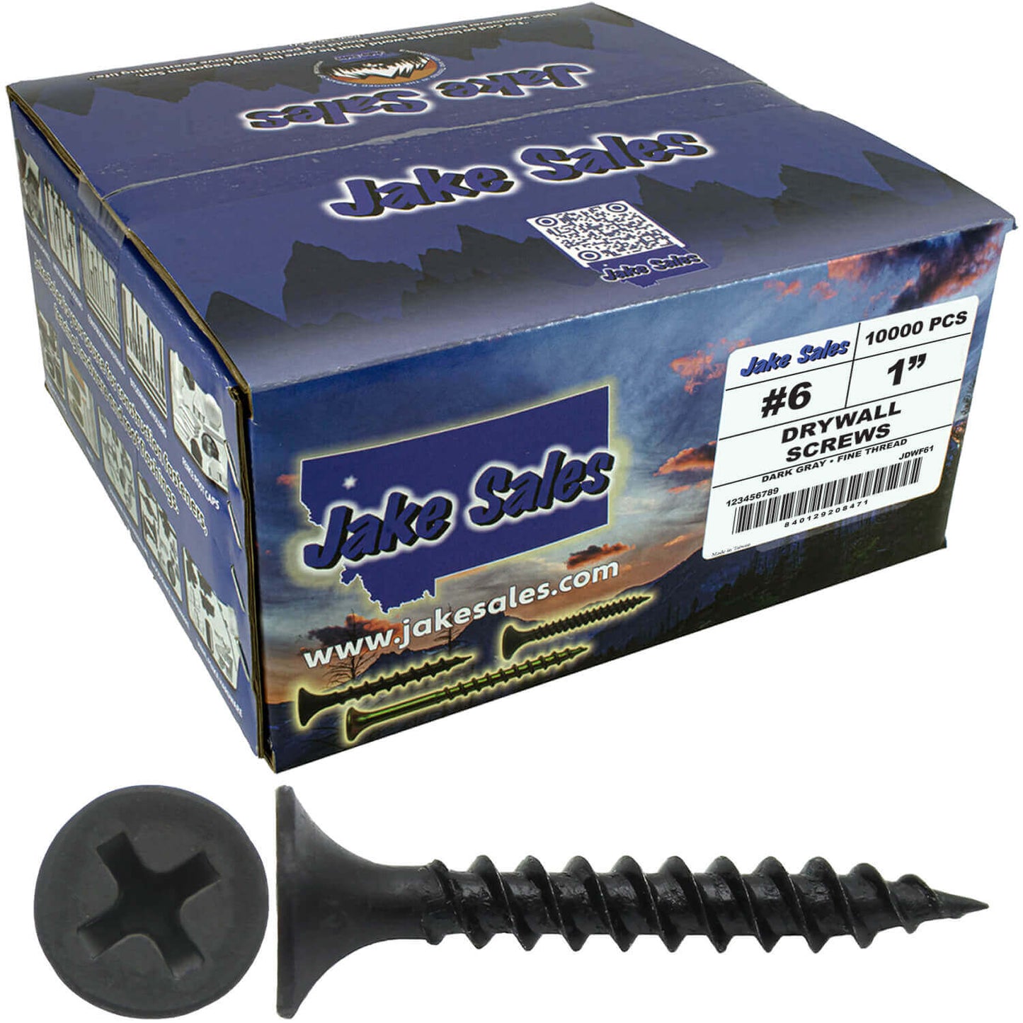 Gray Phosphate Fine Thread Drywall Screws-  Gypsum board, Sheetrock, Plasterboard Screws. Use for all purpose wood screws.