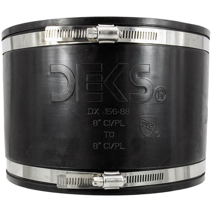 For Clay Pipe to Clay Pipe or Plastic (PVC). For Non-Pressure Drain, Waste and Vent Pipe Only. Works With Clay to Plastic (PVC) Copper and Steel Pipes