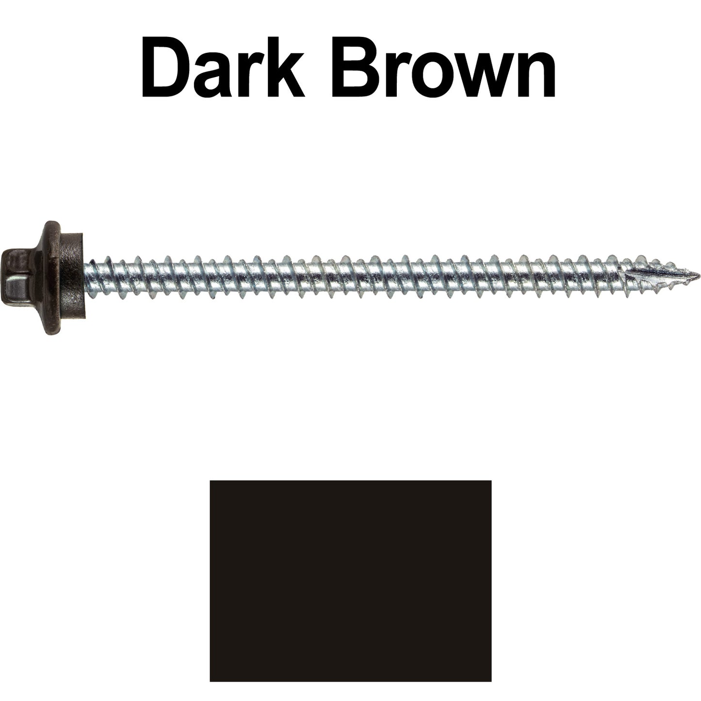 10 x 3” - STAINLESS HEX / ZINC Sheet Metal Roof Screw. Self starting metal to wood siding screws. EPDM washer. Colored head.