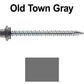 10 x 2-1/2” - STAINLESS HEX / ZINC Sheet Metal Roof Screw. Self starting metal to wood siding screws. EPDM washer. Colored head.
