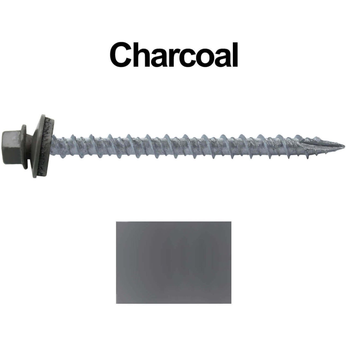 #10 x 2-1/2"   Metal ROOFING SCREWS: (250) Galvanized Hex Head Sheet Metal Roof Screw. Self starting metal to wood siding screws. EPDM washer