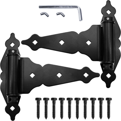 Black Wood Gate Hinges | Self-Closing & Standard Hinges