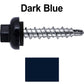 10 X 1" Zinc Aluminum Cap MINI-DRILLER Roofing Screws HI-LO THREAD Zinc Plated Carbon Steel Shank - EPDM Washer - Colored head