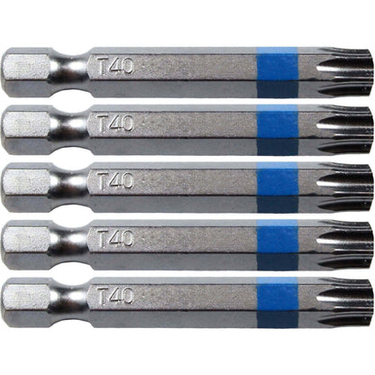 T40 (T-40) Torx/Star Driver Bit - Color Coded T40 Torx/Star Drive Bit for Screws and Fasteners Requiring T40 (T-40) Size Bits