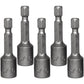 Magnetic Hex Head Driver Bits w/Quick Change Shank - Used for Installing Screws, Nuts, Bolts, etc. - Commonly Used for Metal Roofing Screws