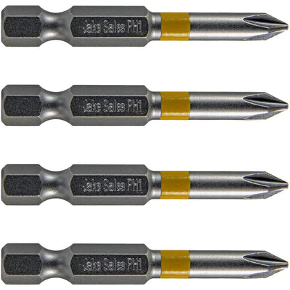 Phillips Driver Bits - with 1/4" Quick Change Shank