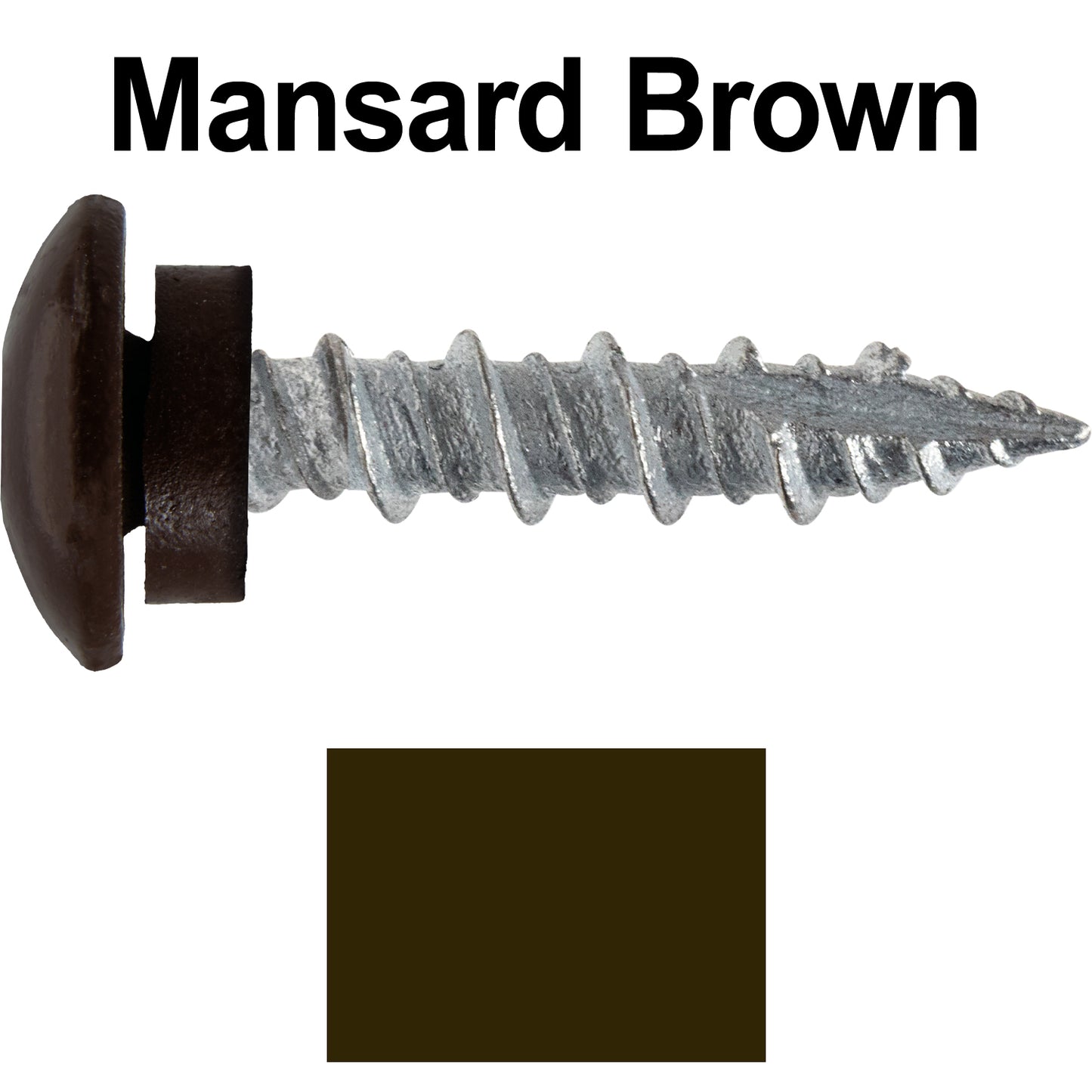 10 X 1" - LOW PROFILE Star Head Roofing Screws - HI-LO Thread - Metal To Wood - T25 Torx Drive Head - EPDM washer.
