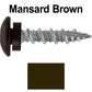 10 X 1" - LOW PROFILE Star Head Roofing Screws - HI-LO Thread - Metal To Wood - T25 Torx Drive Head - EPDM washer.