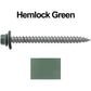 #12 x 2-1/2" RE-GRIP METAL ROOFING SCREWS - Hex Washer Head - Self starting/self tapping - EPDM washer. Colored head.