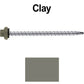 10 X 3" Zinc Aluminum Cap MINI-DRILLER Roofing Screws HI-LO THREAD Zinc Plated Carbon Steel Shank - EPDM Washer - Colored head