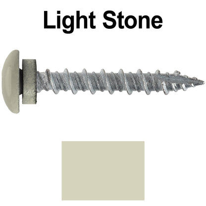 10 x 1-1/2” LOW PROFILE Star Head Roofing Screws - HI-LO Thread - Metal To Wood - T25 Torx Drive Head - EPDM washer