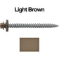 #12 x 2-1/2" RE-GRIP METAL ROOFING SCREWS - Hex Washer Head - Self starting/self tapping - EPDM washer. Colored head.