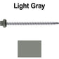 10 X 3" Zinc Aluminum Cap MINI-DRILLER Roofing Screws HI-LO THREAD Zinc Plated Carbon Steel Shank - EPDM Washer - Colored head