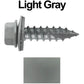#14 x 1"  Metal ROOFING SCREWS - Hex Washer Head - Self starting/self tapping - EPDM washer. Colored head.