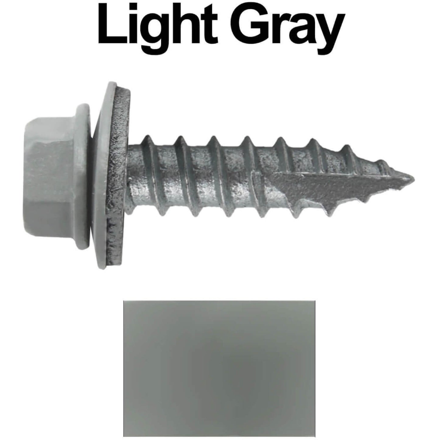 #14 x 1"  Metal ROOFING SCREWS - Hex Washer Head - Self starting/self tapping - EPDM washer. Colored head.