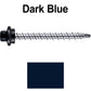 10 x 2” Stainless Steel Mini Driller Sheet Metal Roofing Screw - Hex Washer Cap - Self starting metal to wood siding screws - EPDM washer. Colored head.