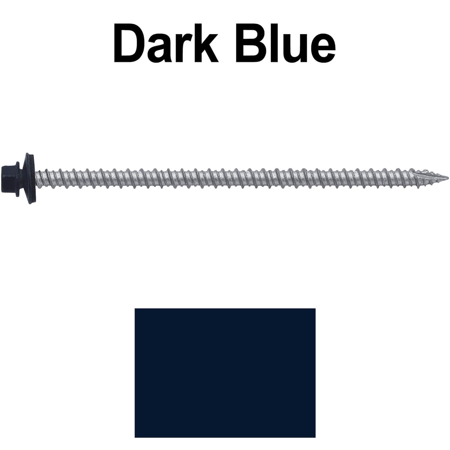 #10 x 4" Metal ROOFING SCREWS - Hex Washer Head - Self starting/self tapping - EPDM washer. Colored head.