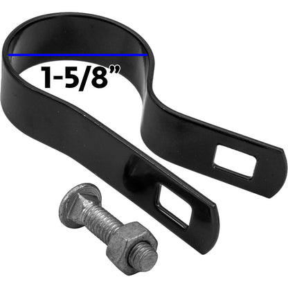 Tension Bands for Chain Link Fence -  BLACK Powder Coated Chain Link Tension Band