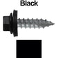 #14 x 1"  Metal ROOFING SCREWS - Hex Washer Head - Self starting/self tapping - EPDM washer. Colored head.