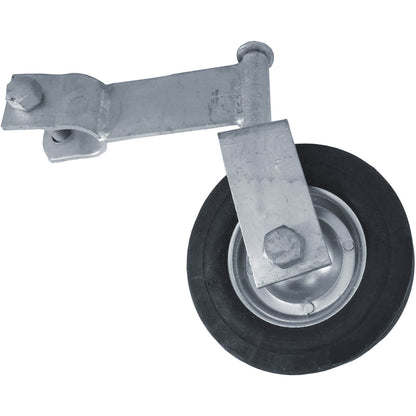 Chain Link Fence Gate Helper Wheels in Swivel and Non-Swivel Styles. Support Gate To Prevent Gate From Dragging on the Ground While Opening