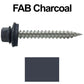 #9 x 1-1/2" Stainless Steel Metal Roofing Screws - Hex Washer Head - Self-Piercing (SP) tip metal to wood siding screws. EPDM washer. Colored head.
