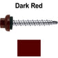 10 X 1-1/2” Zinc Aluminum Cap MINI-DRILLER Roofing Screws HI-LO THREAD Zinc Plated Carbon Steel Shank - EPDM Washer - Colored head