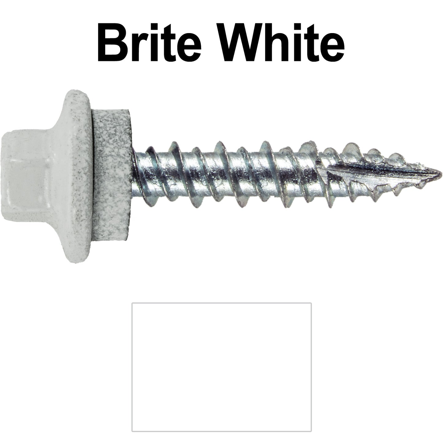 10 x 1" - STAINLESS HEX / ZINC Sheet Metal Roof Screw. Self starting metal to wood siding screws. EPDM washer. Colored head.