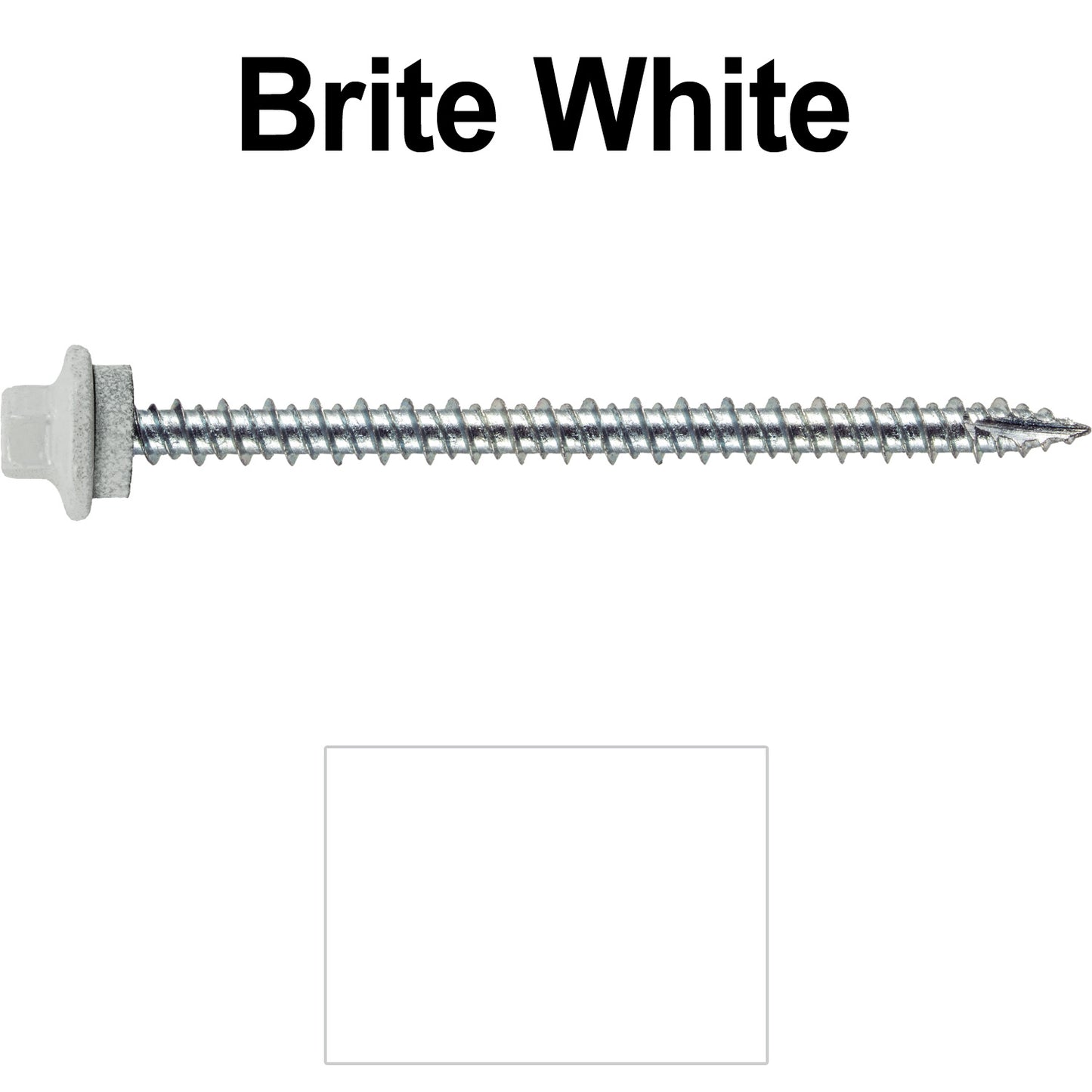 10 x 3” - STAINLESS HEX / ZINC Sheet Metal Roof Screw. Self starting metal to wood siding screws. EPDM washer. Colored head.