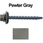 #10 x 2" Mini Driller Sheet Metal Roofing Screw - Hex Washer Head -  Self starting metal to wood siding screws. EPDM washer. Colored head.